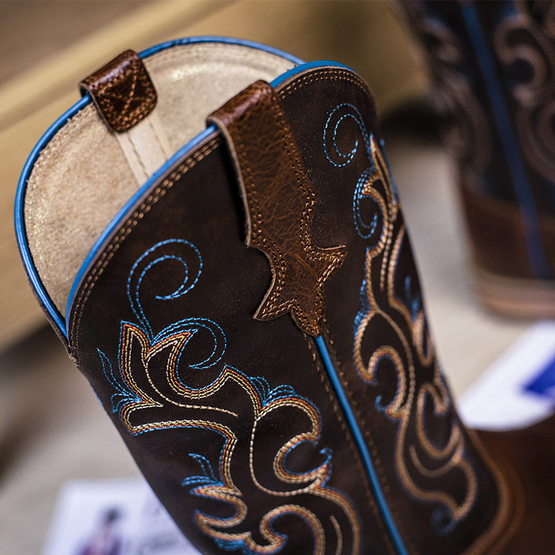 Embroidered Square Toe Women’s Western Cowboy Boots