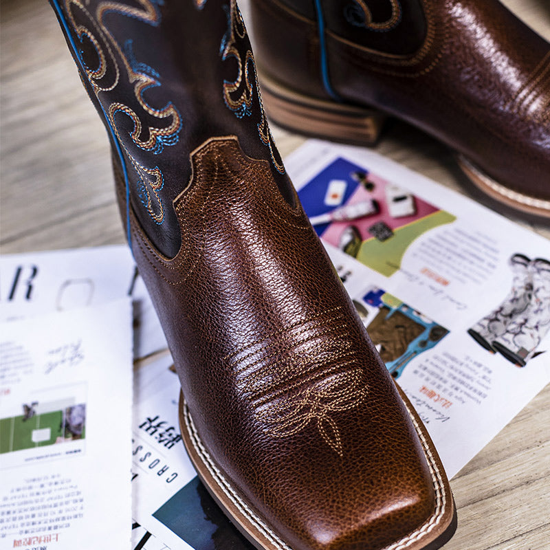 Embroidered Square Toe Women’s Western Cowboy Boots