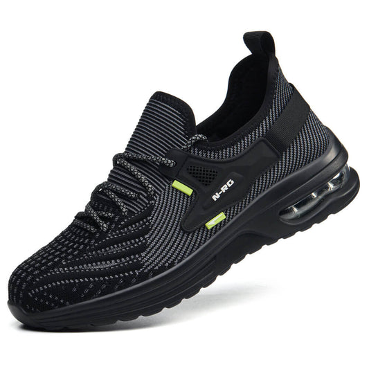 Lightweight Breathable Steel Toe Safety Shoe Black