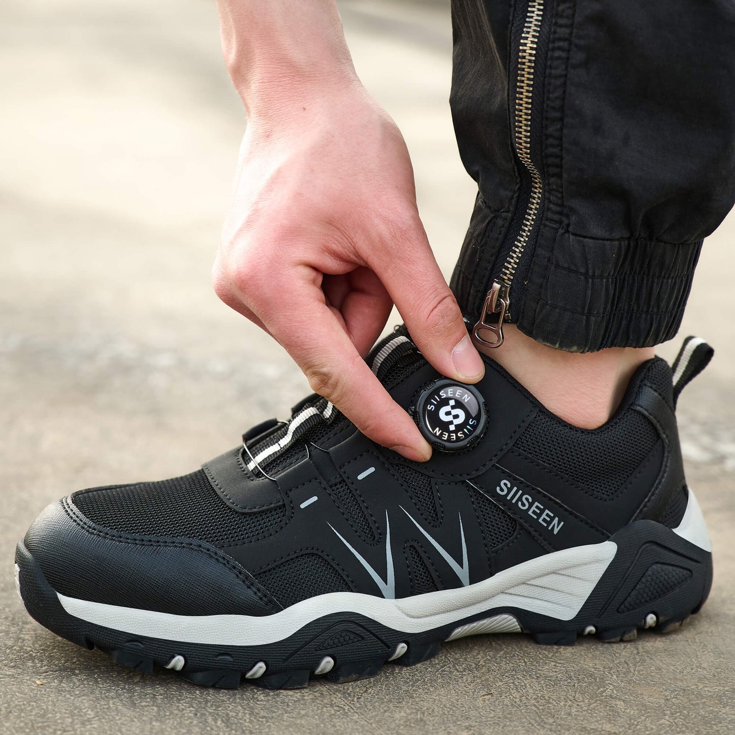 Lightweight Fashion Steel Toe Work Shoes Slip Resistant