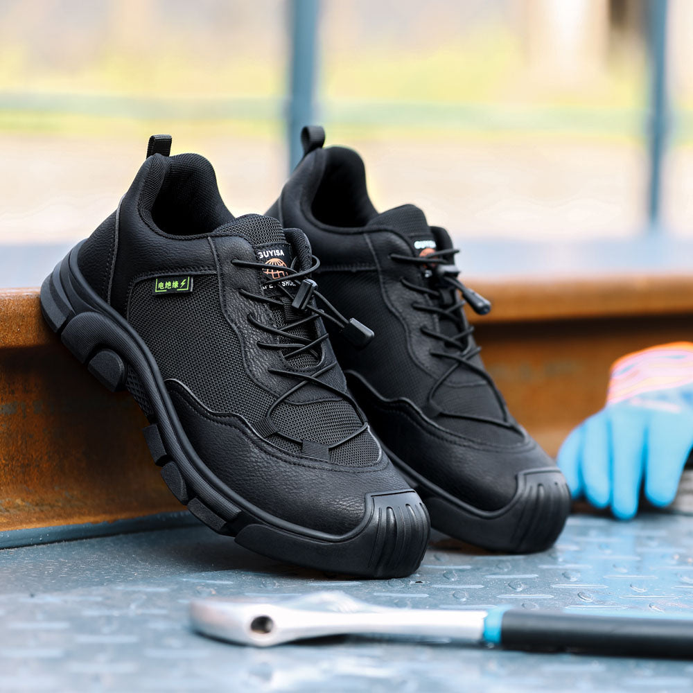 Quick Lace Composite Toe Work Shoes Puncture Proof