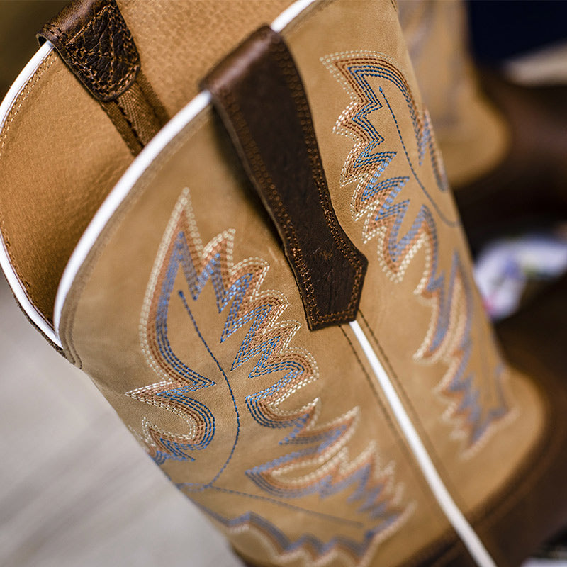 Stylish Embroidered Men’s Western Cowboy Boots Heritage Roughstock