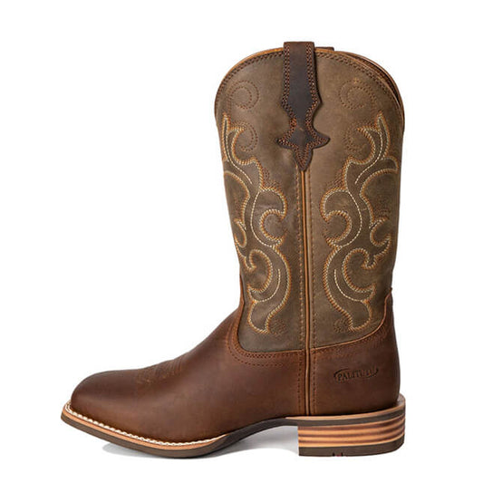 Coffee Brown Women's Cowboy Boots - Stylish Embroidered Roughstock Square Toe