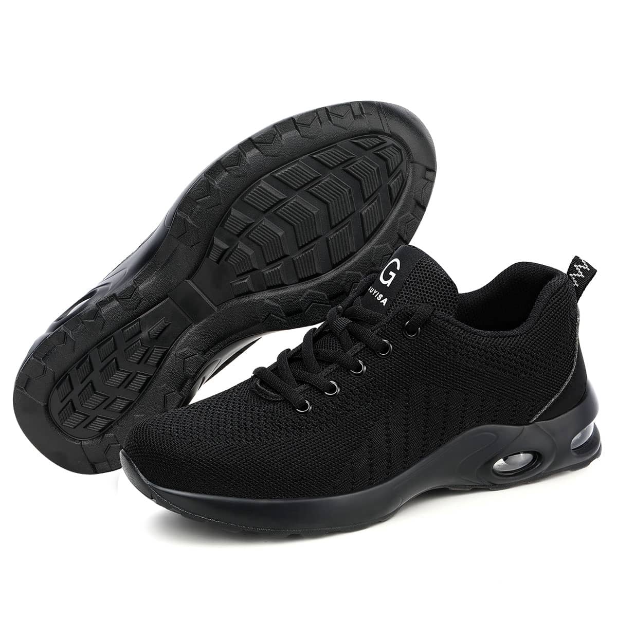 DS9192 Comfortable Steel Toe Shoes Anti Fatigue Black