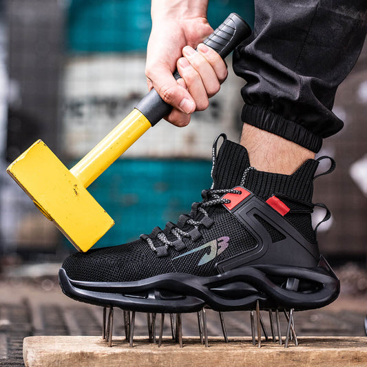 DS675 Comfortable Steel Toe Safety Work Shoes Anti Smashing Puncture Proof