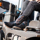 High Quality Mens Black Cowboy Boots Square Toe