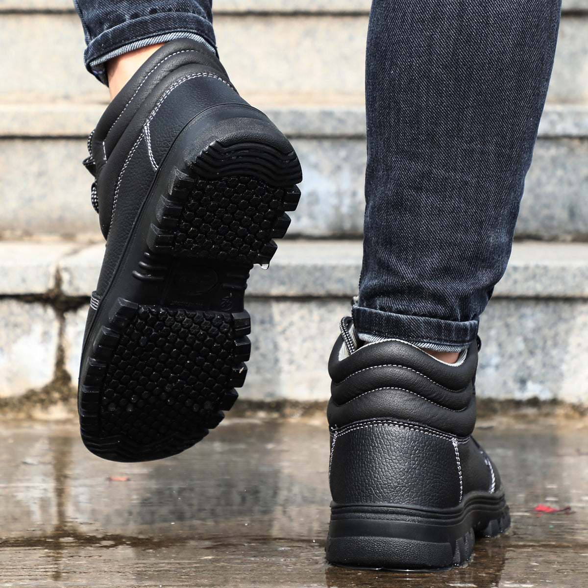 Water Resistant Composite Toe Work Shoes Non Slip