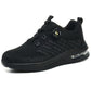 Air Cushion Steel Toe Shoes Shock Absorbing Black
