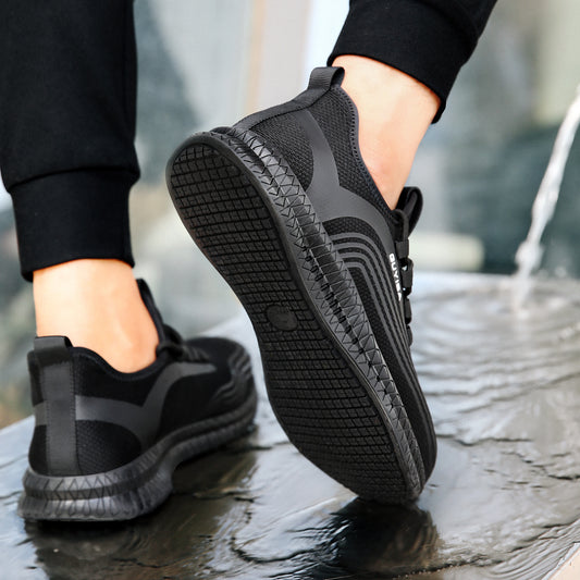 Breathable Composite Toe Safety Shoes Slip Resistant Black