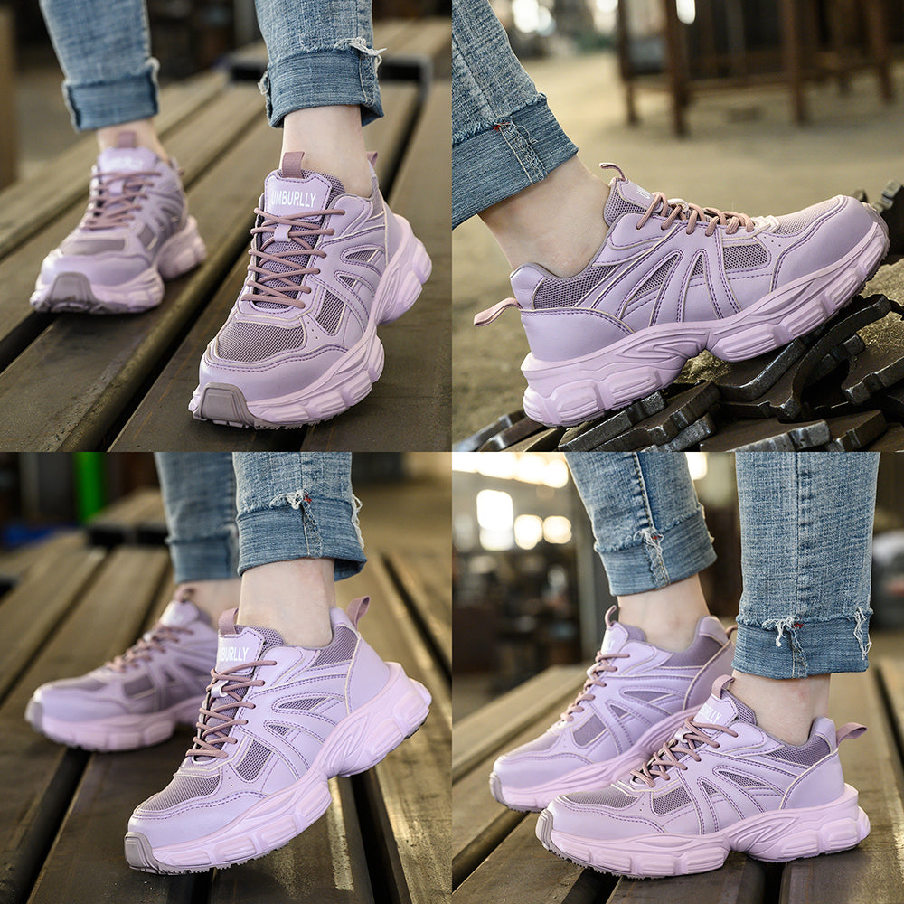 Breathable Women's Steel Toe Safety Shoes Anti Smashing