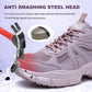 Breathable Women's Steel Toe Safety Shoes Anti Smashing