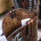 Classic Coffee Brown Sheepskin Western Cowboy Boots For Women