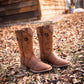Comfortable Durable Men’s Western Cowboy Boots in Dark Brown Cowhide