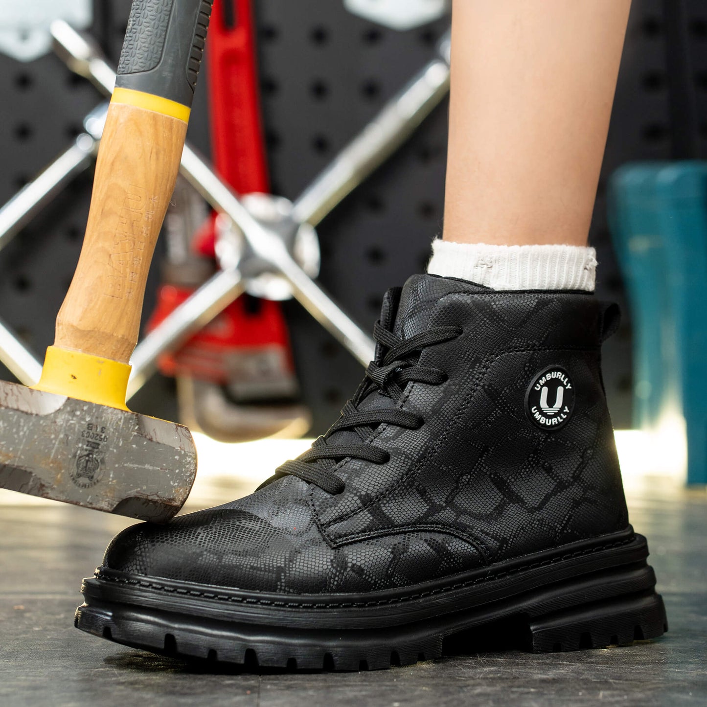 Comfortable High-Top Steel Toe Safety Boots for Ankle Protection