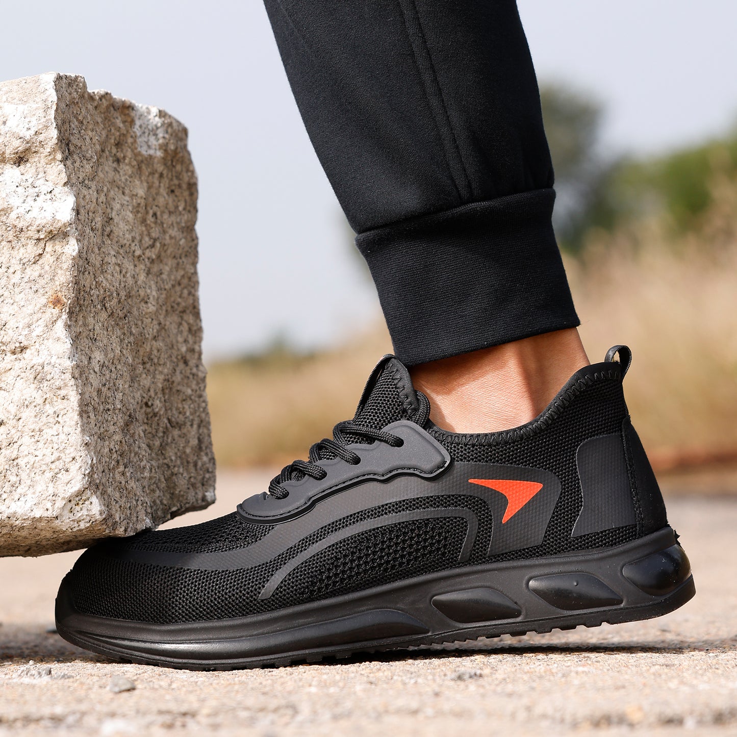 Comfortable Kevlar Composite Toe Work Shoes Black