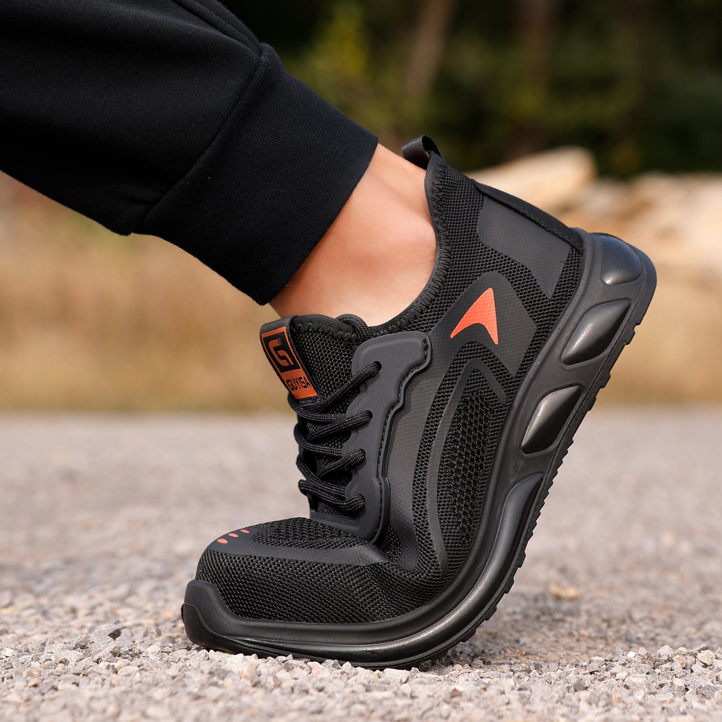 Comfortable Kevlar Composite Toe Work Shoes Black