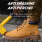 Comfortable Leather Kevlar Work Boots Anti Smashing