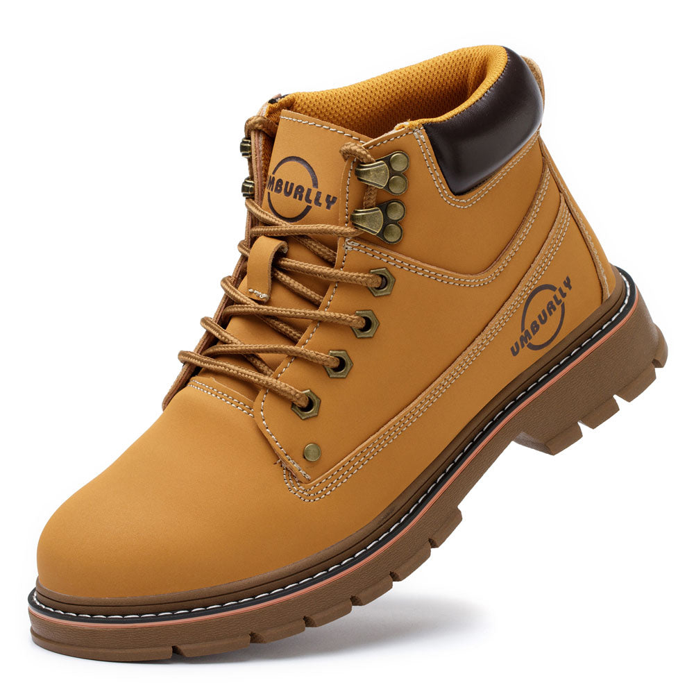 Comfortable Leather Kevlar Work Boots Anti Smashing
