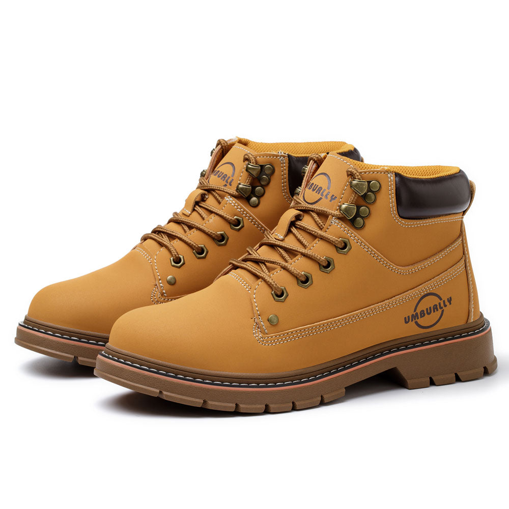 Comfortable Leather Kevlar Work Boots Anti Smashing
