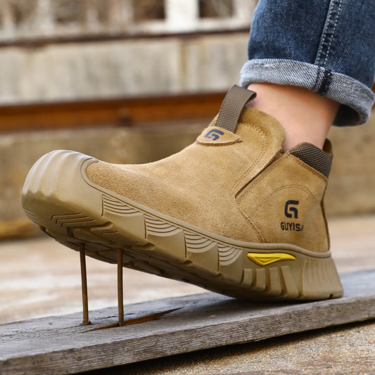 Comfortable Slip On Steel Toe Safety Shoes Anti Puncture
