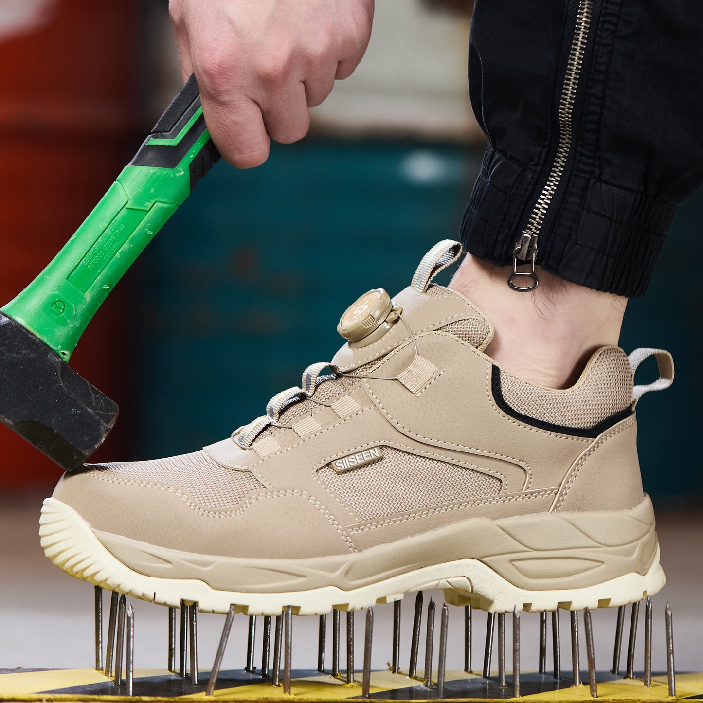 Comfortable Steel Toe Work Safety Shoes Slip Resistant