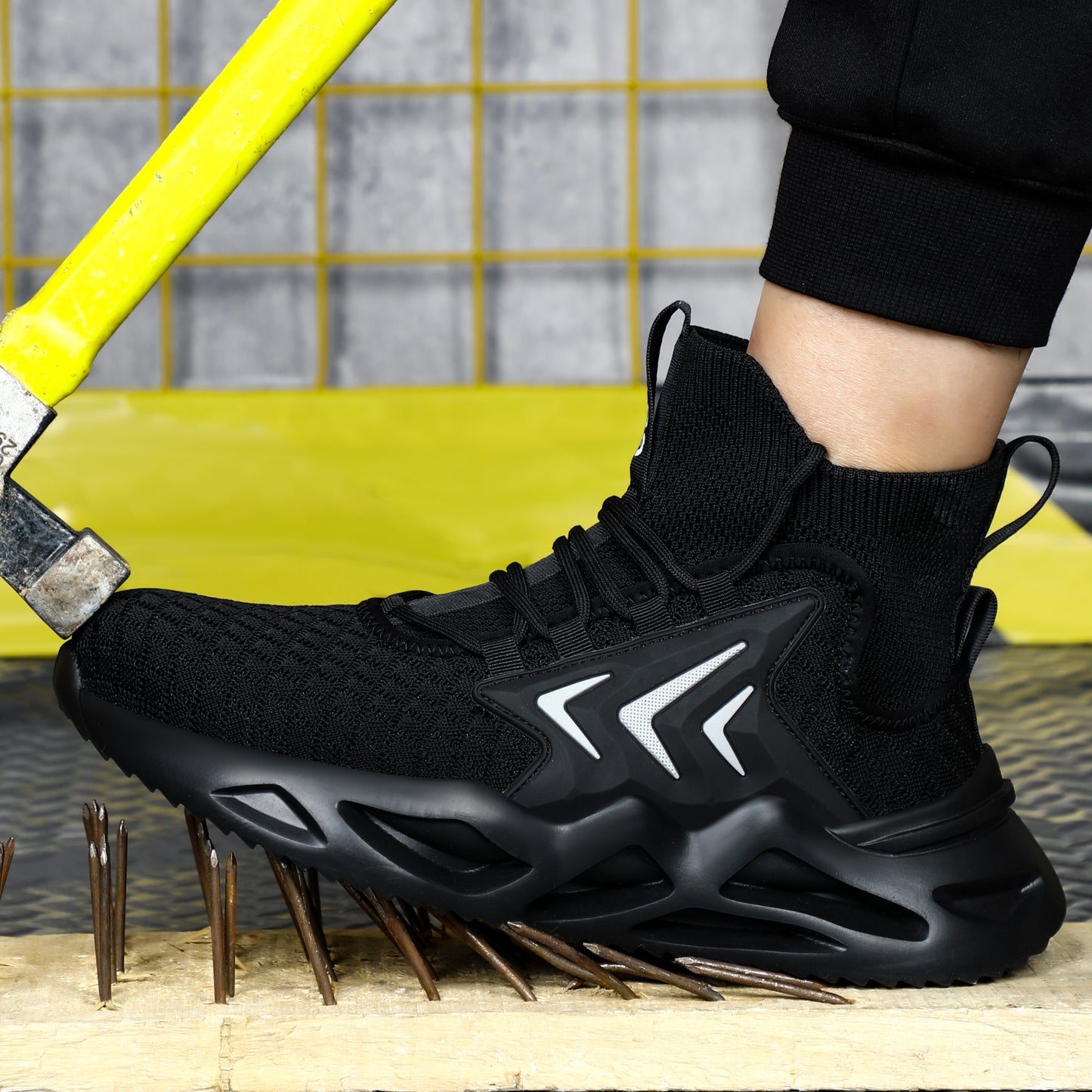 Comfortable Steel Toed High Top Safety Shoes Puncture Proof