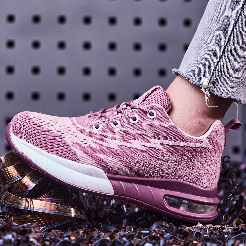 Comfortable Stylish Women's Steel Toe Safety Shoes Pink