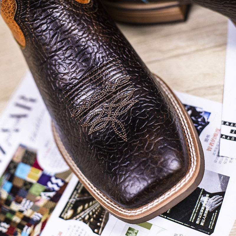Comfortable Western Cowboy Boots Wide Calf For Men