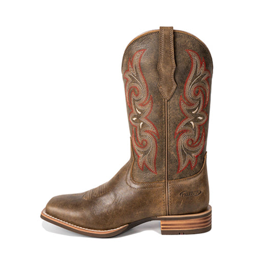 Comfortable Wide Calf Women’s Cowboy Boots in Camel
