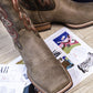 Comfortable Wide Calf Women’s Cowboy Boots in Camel