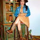 Comfortable Square Toe Women’s Cowboy Boots in Camel