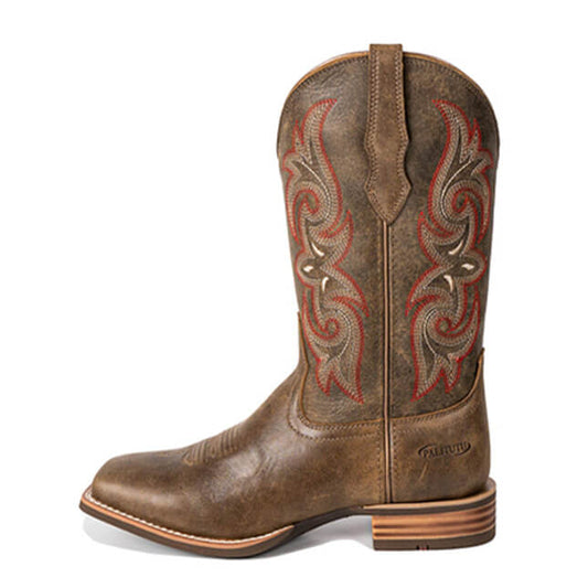Comfortable Wide Calf Women’s Cowboy Boots in Camel