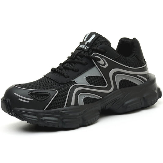 DS541 Comfortable Steel Toe Tennis Shoes fow Women Black