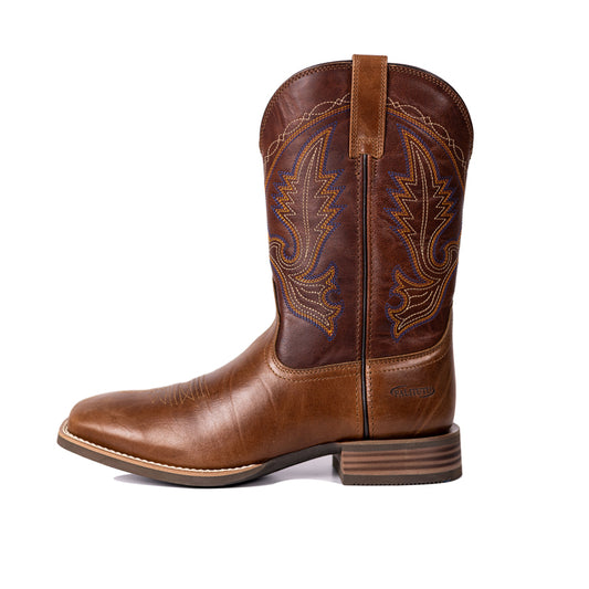 Embroidered Square Toe Western Cowboy Boots For Men