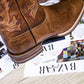 Embroidered Square Toe Western Cowboy Boots For Men