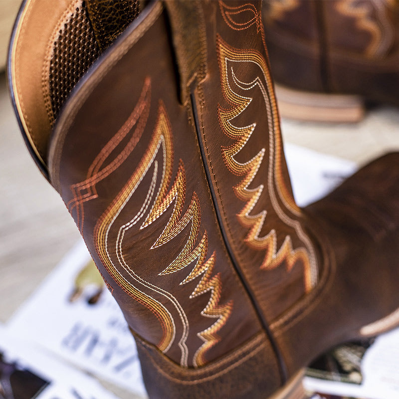 Heritage Roughstock Men's Western Cowboy Boots Slip Resistant
