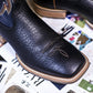 High Quality Mens Black Cowboy Boots Square Toe