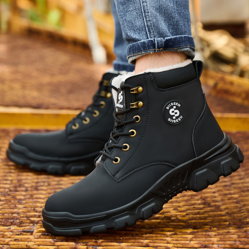 Insulated Warm Steel Toe Boots Puncture Proof