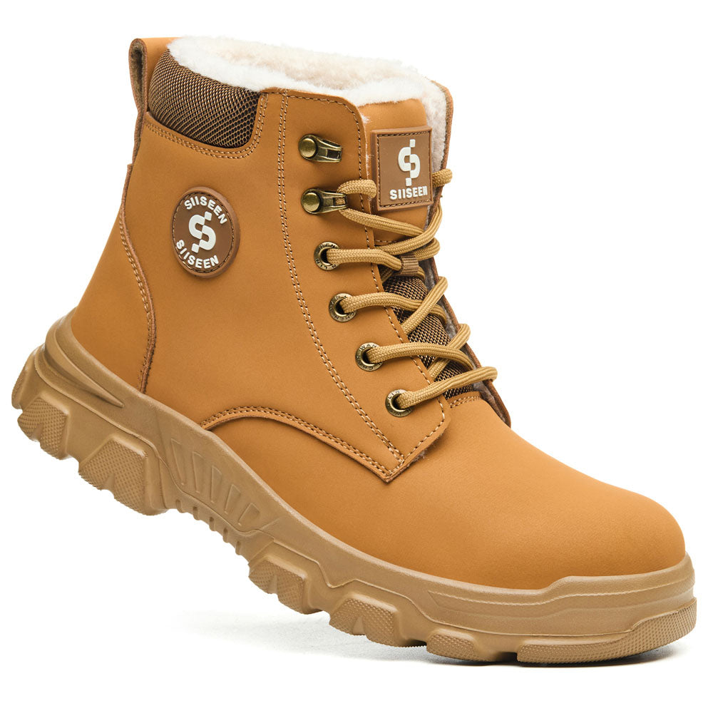Insulated Warm Steel Toe Boots Puncture Proof