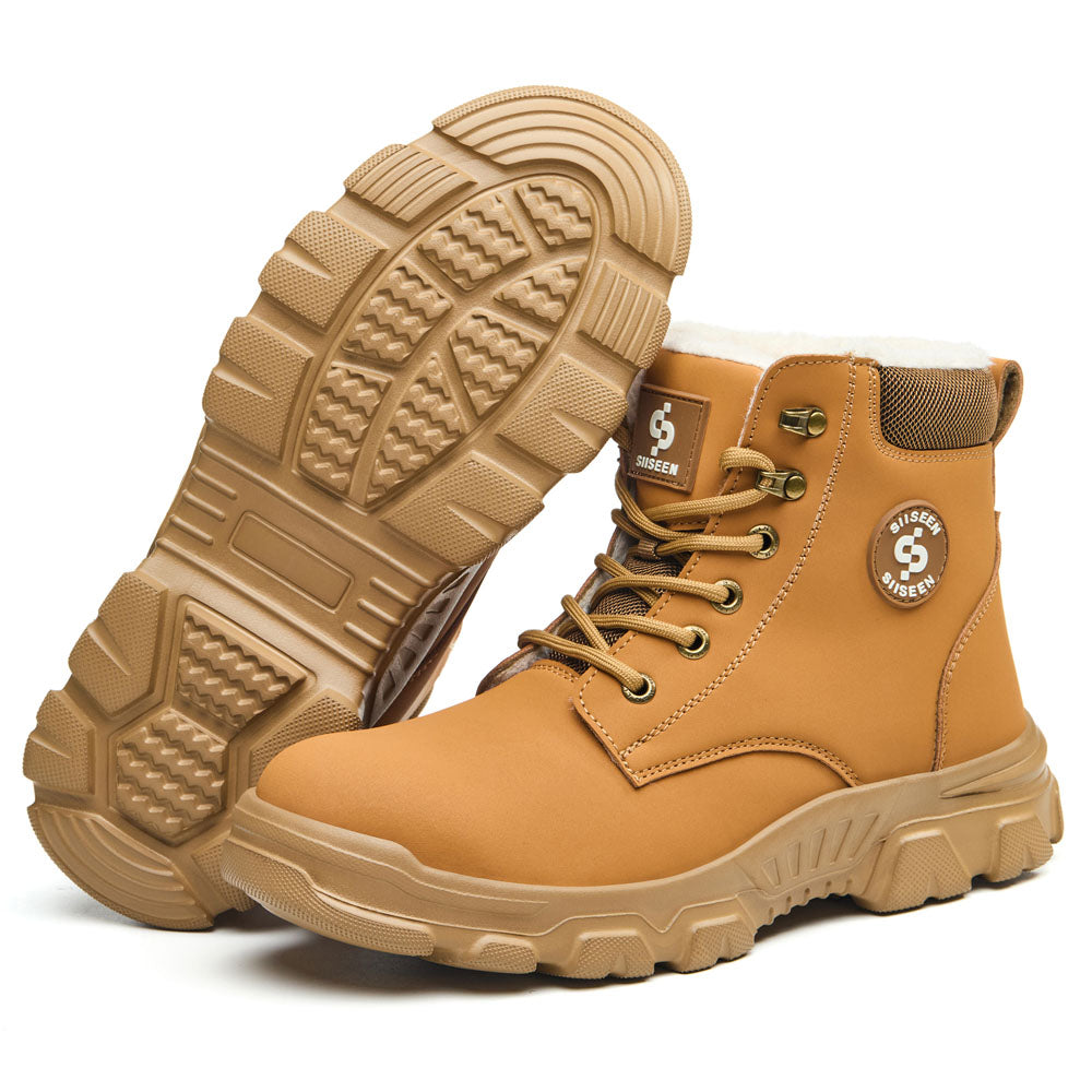 Insulated Warm Steel Toe Boots Puncture Proof
