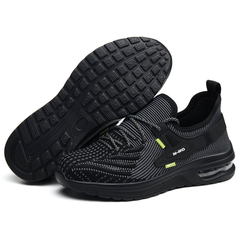 Lightweight Breathable Steel Toe Safety Shoe Black