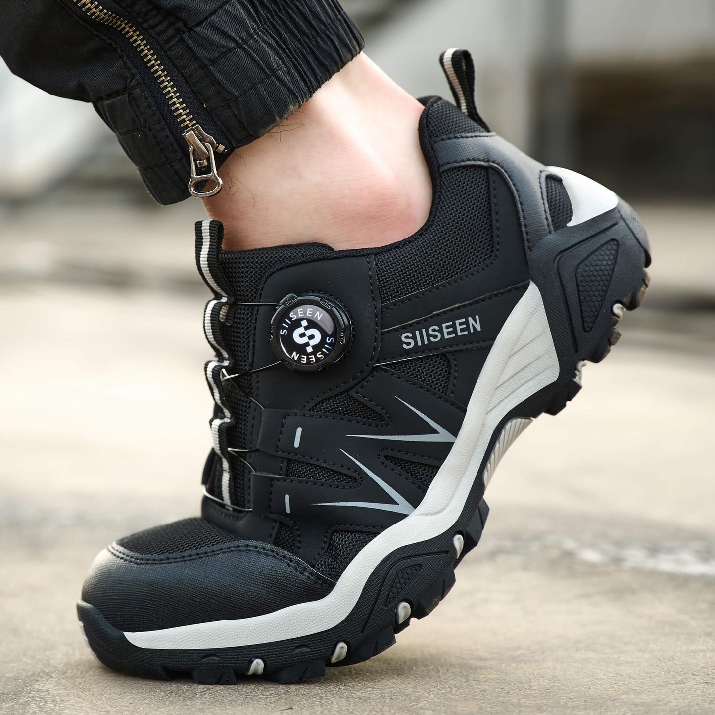 Lightweight Fashion Steel Toe Work Shoes Slip Resistant