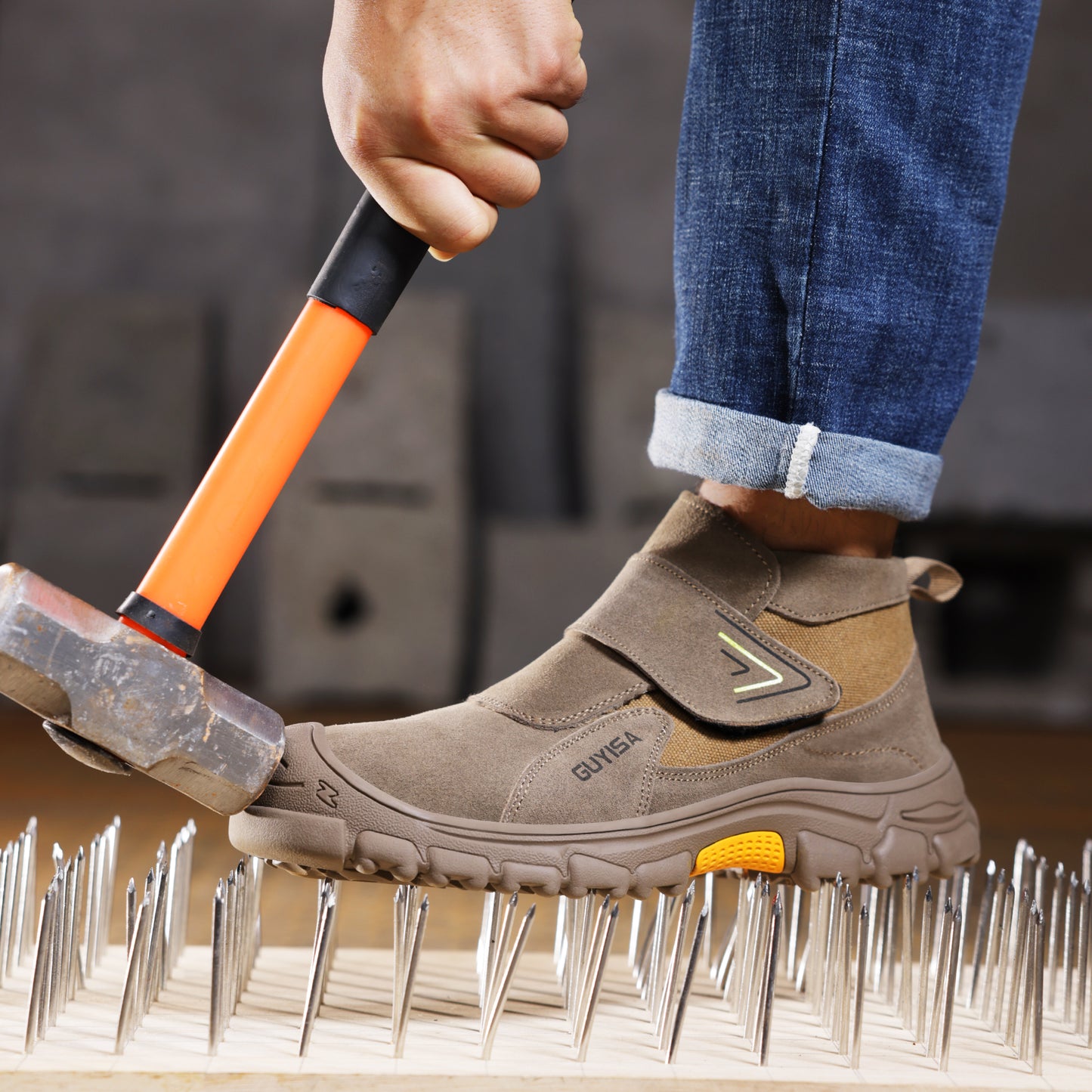 Comfortable Slip On Steel Toe Work Shoes for Welders
