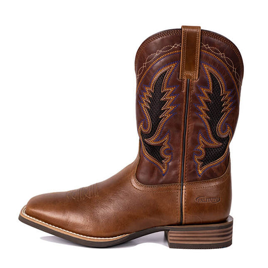 Men's Cowhide Square Toe Western Cowboy Boots