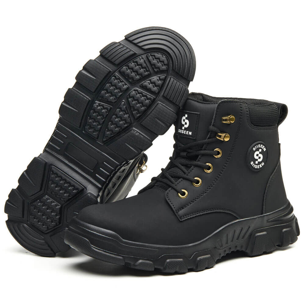 Men's Construction Steel Toe Work Boots Puncture Proof