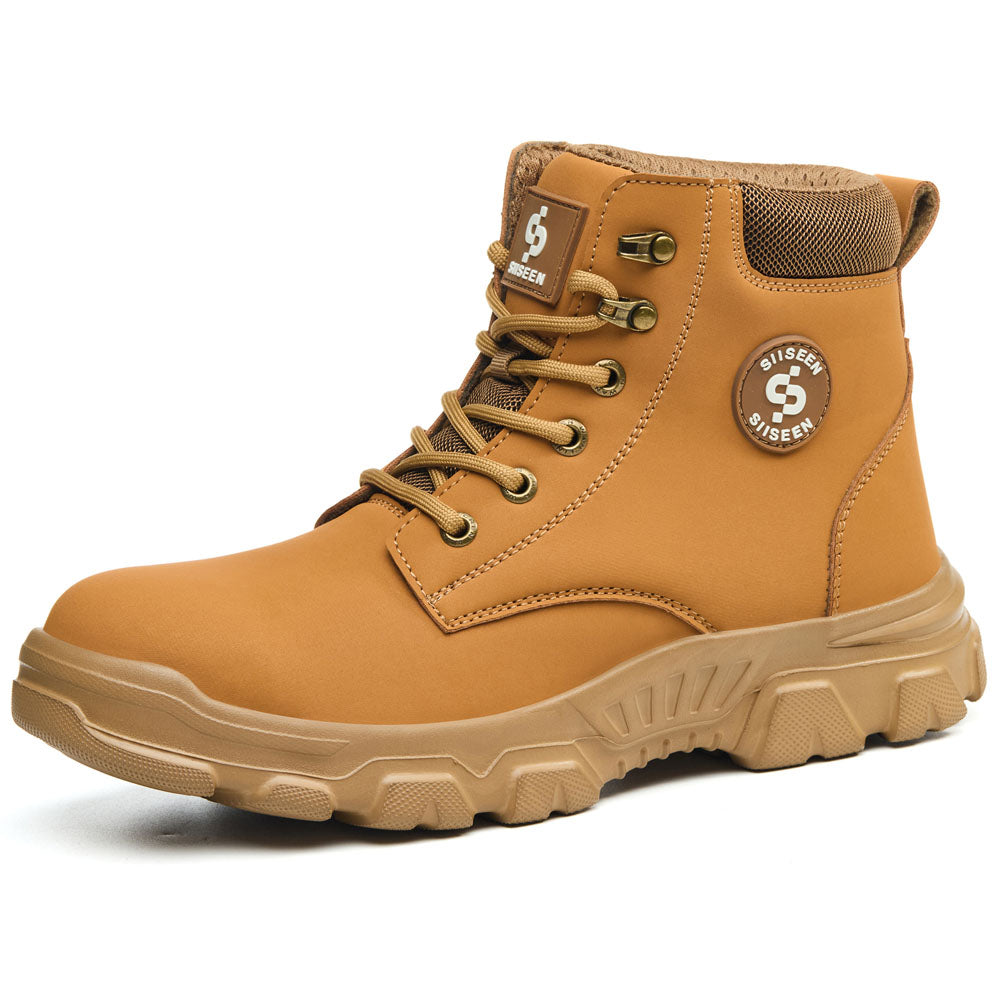 Men's Construction Steel Toe Work Boots Puncture Proof