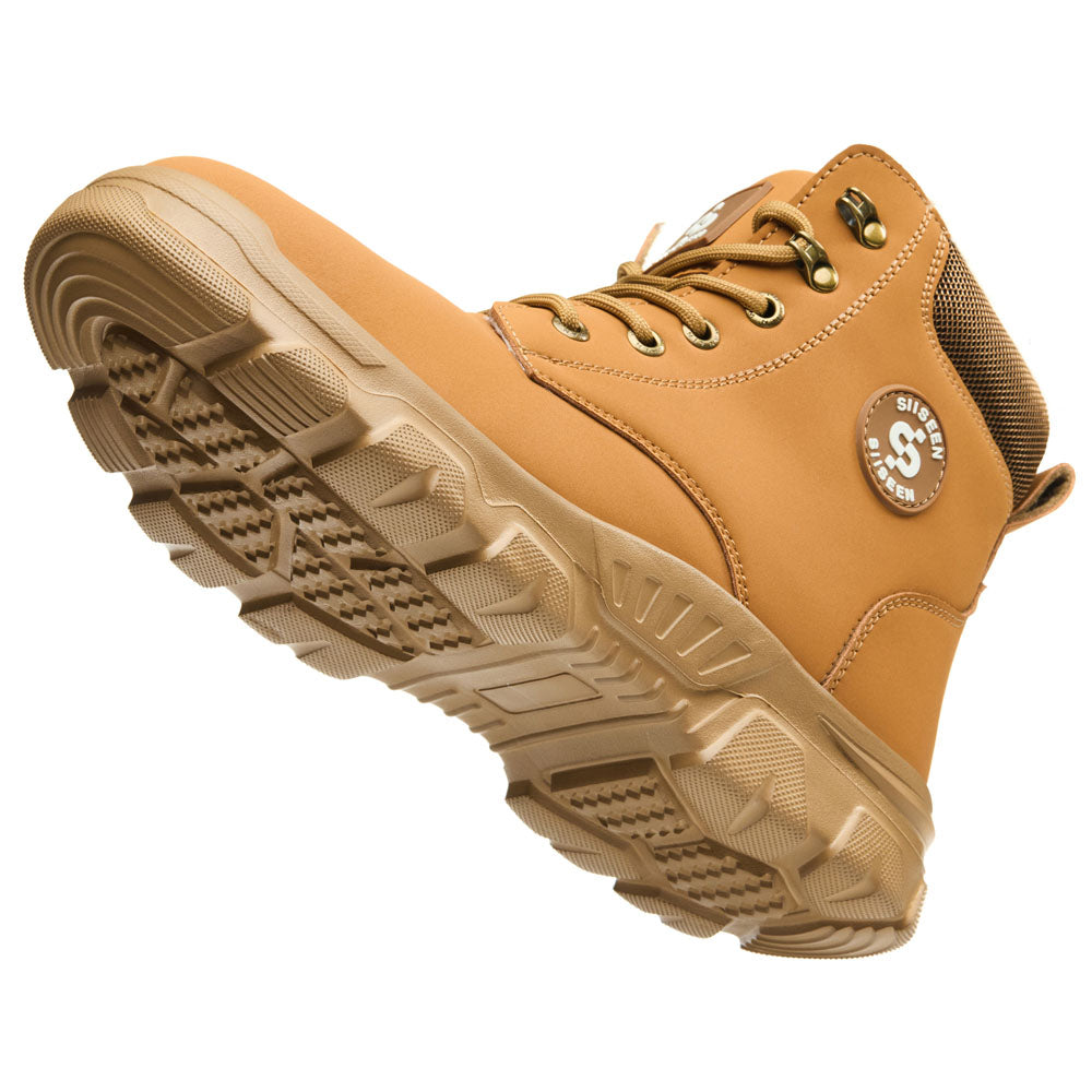 Men's Construction Steel Toe Work Boots Puncture Proof