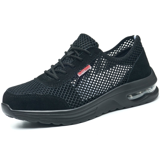 Men's Summer Steel Toe Safety Shoes With Breathable Mesh