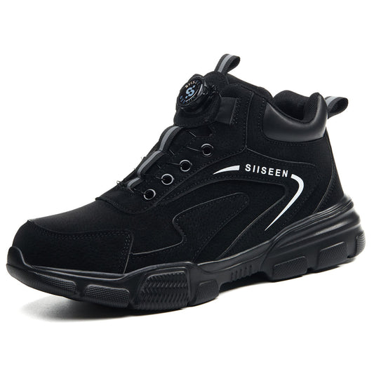 No Tie Steel Toe Work Boots For Men