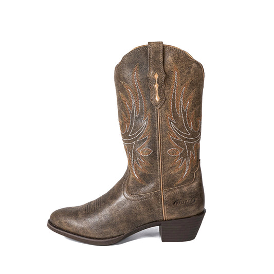 Pointed Toe Ladies Leather Cowboy Boots - Stylish Western Boots